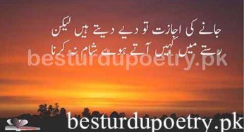 jane ki ijazat tu diye dete – urdu poetry