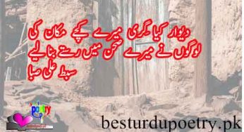 deewar kya giri mere kache – sibt ali saba