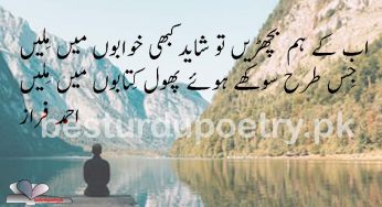 ab ke hum bichhde to shayad kabhi khwabon