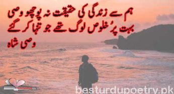 ham say zindagi ki haqeqat na pucho wasi