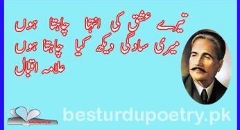 tere ishq ki inteha chahta hoon ghazal in urdu