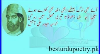 aaye bhi log baithy bhi utth bhi