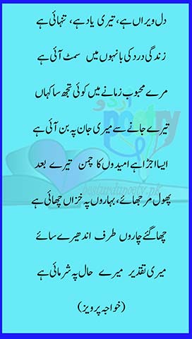 dil a veeran hai teri yaad hai ghazal lyrics in urdu - besturdupoetry.pk
