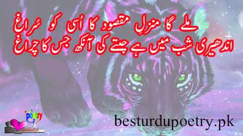 milay ga manzil e maqsood ka - motivational poetry in urdu