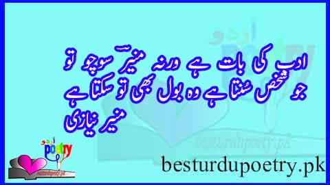 adab ki baat hai warna munir socho tu