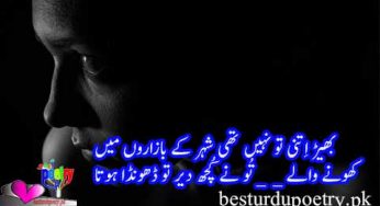 bheer itni tu nahi thi shehar kay bazaron main