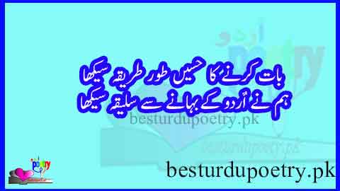 baat karny ka haseen taur tareeqa dekha