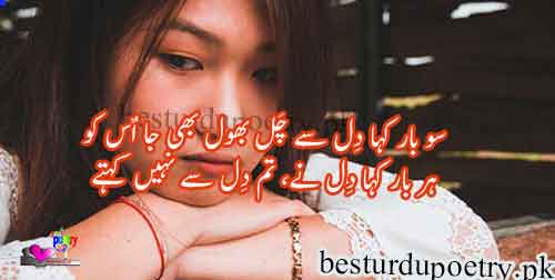 sau bar kaha dil say chal bhool bhi ja us ko