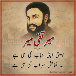 hasti apni habab ki si hai ghazal tashreeh in urdu